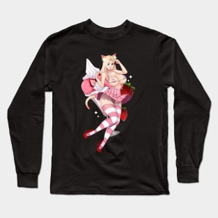 Strawberry Neko Long Sleeve T-Shirt